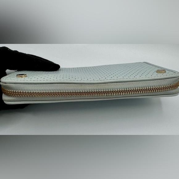 Furla Light Blue Perforated Wallet | Good Condition - Picture 6 of 10